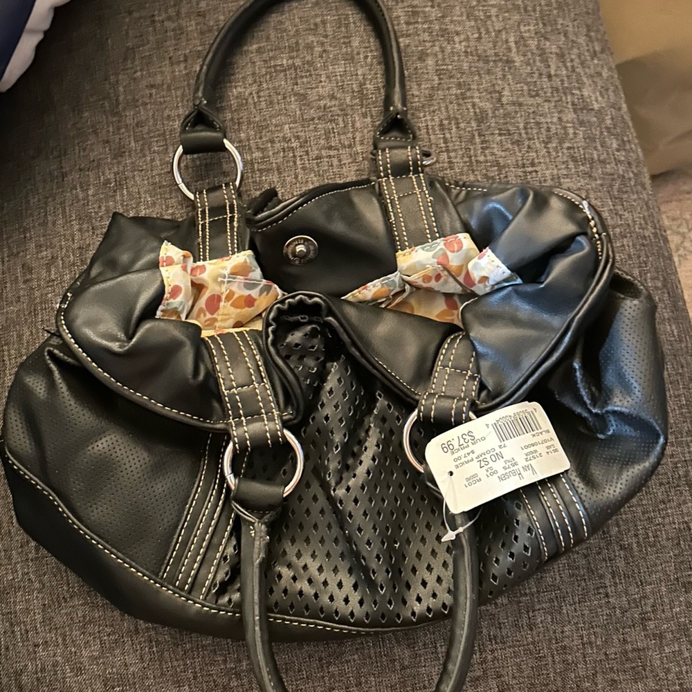 Van Heusen Black Perforated Shoulder Bag